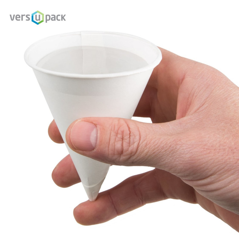 Disposable vending paper cone cups and water cones for coolers