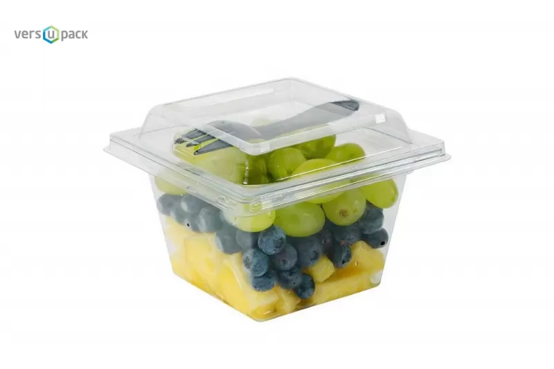 Disposable containers for fruits and berries, food packaging To-Go, fruit salad containers