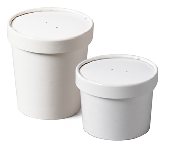 Disposable paper food containers. Soup containers Take Away.