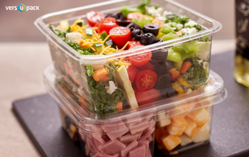 PLA Salad bowls and containers for Take Away