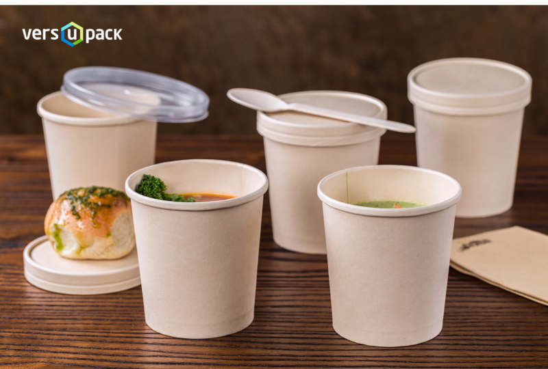 Eco-friendly bamboo paper soup containers Take-Away