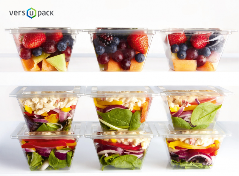 Disposable salad and dessert containers Top seal trays