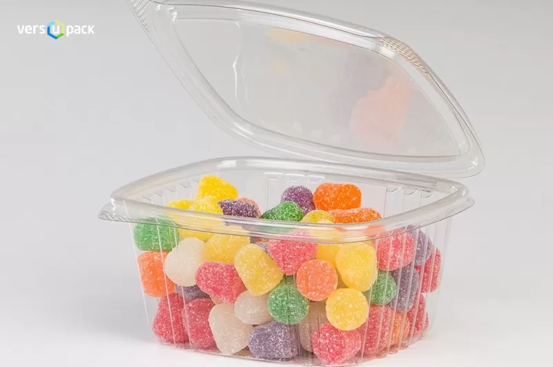 Crystal Clear Deli Containers with Hinged-Lid