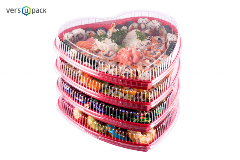 Valentine's Day Heart Shaped Take-Out Sushi Platters