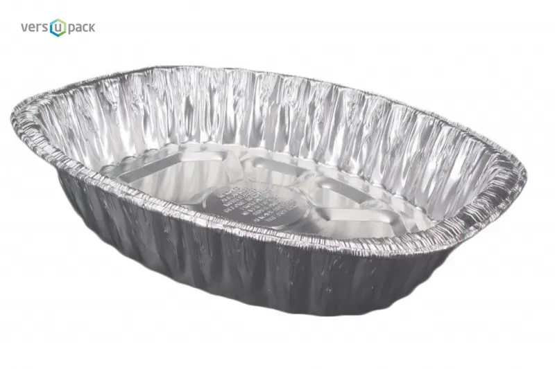 Disposable Durable Oval Roaster Pan - Turkey Roasting Pans Extra Large,  Heavy-Duty Aluminum Foil | Deep, Oval Shape for Chicken, Meat, Brisket