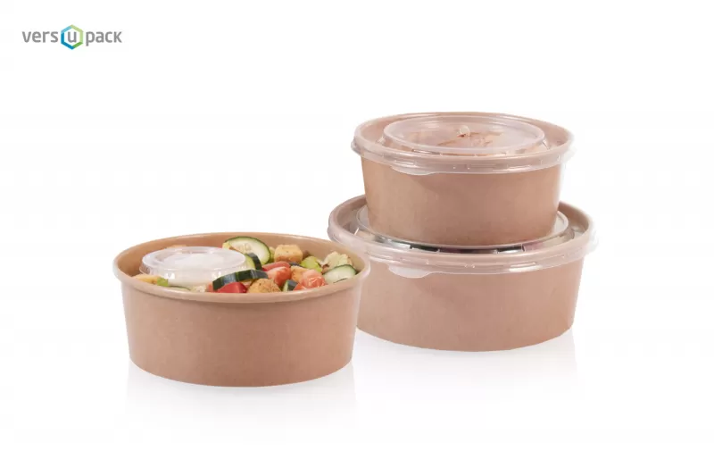 Sustainable kraft paper salad bowls and food containers to Take-Out