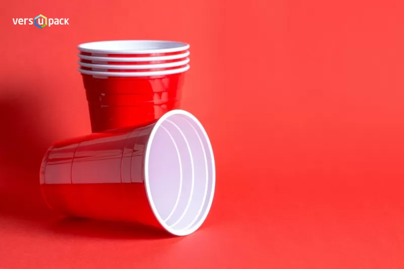 Red party cups disposable cups for parties and celebrations