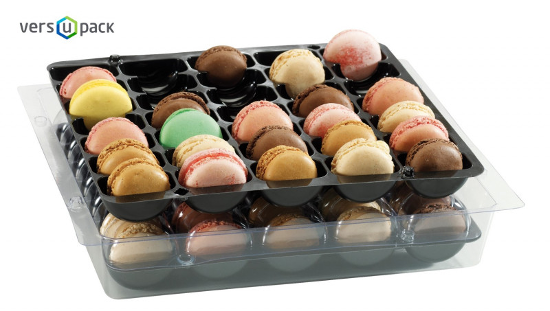 Boxes and trays for macarons. Disposable packaging for macaroons. Macaron trays.