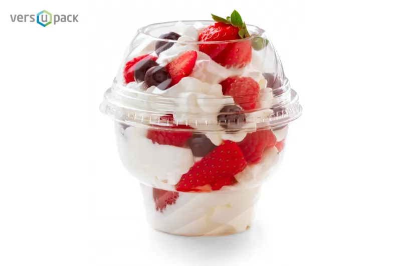 Disposable ice cream cups and frozen yogurts containers. Recyclable ice cream cups.