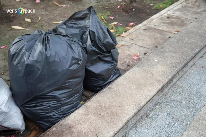Sustainable antimicrobial garbage bags and trash bags