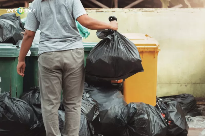 Bolsas de basura con revestimiento antimicrobiano