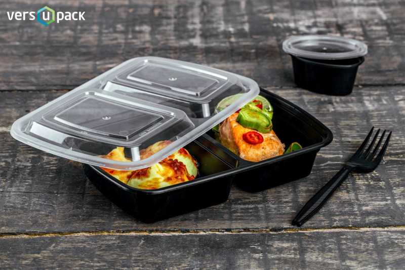 Meal Prep compartment food containers and Take Away food boxes.