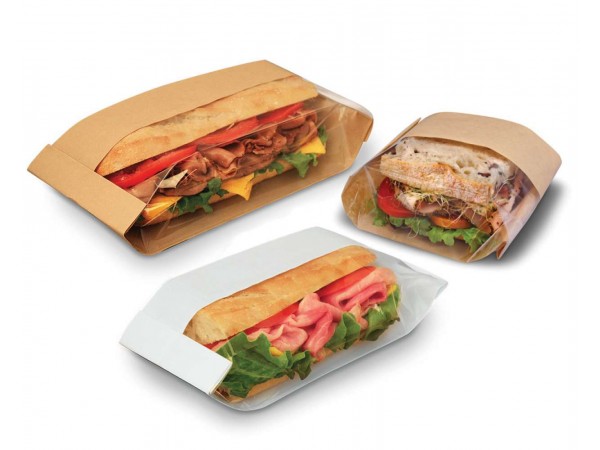 Paper bags with window for sandwiches